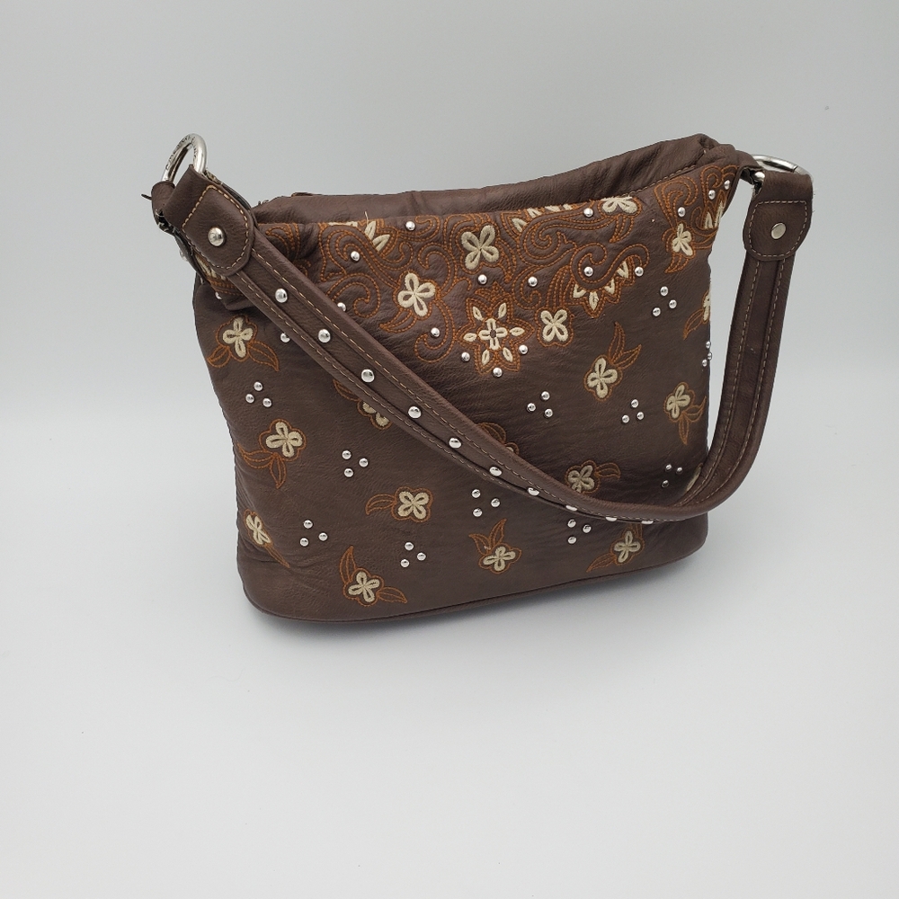 American Bling Conceal & Carry Purse Handbag Floral Multi Compartments.